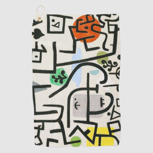 Paul Klee Rich Harbour Abstract expressionisme Golfhanddoek (Voorkant)