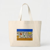 Paul Klee Rich Harbour Abstract expressionisme Grote Tote Bag (Voorkant)