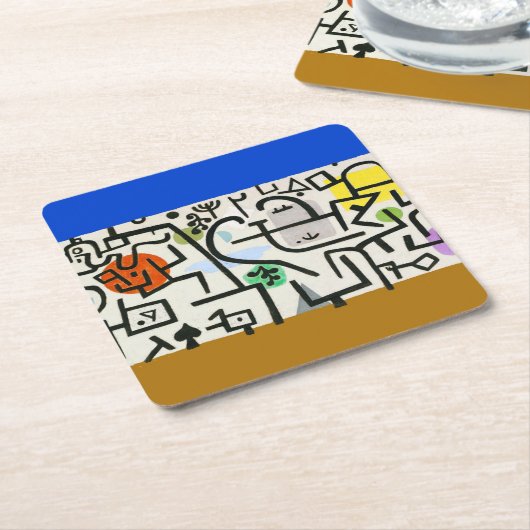 Paul Klee Rich Harbour Abstract expressionisme Kartonnen Onderzetters (Schuin)