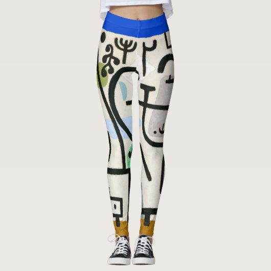 Paul Klee Rich Harbour Abstract expressionisme Leggings (Voorkant)