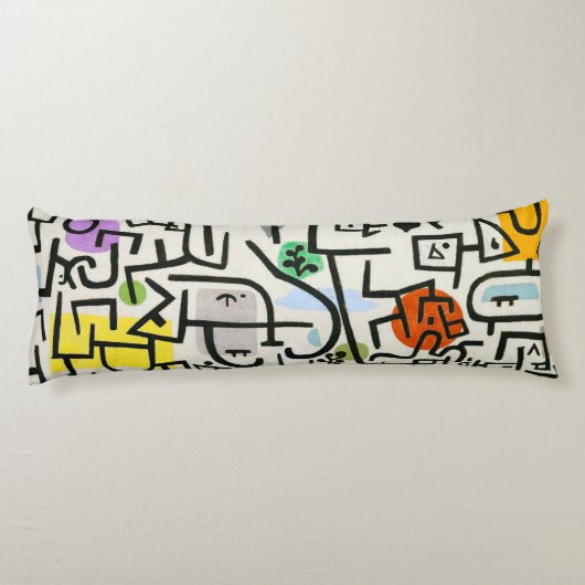 Paul Klee Rich Harbour Abstract expressionisme Lichaamskussen (Achterkant)