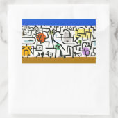 Paul Klee Rich Harbour Abstract expressionisme Rechthoekige Sticker (Tas)