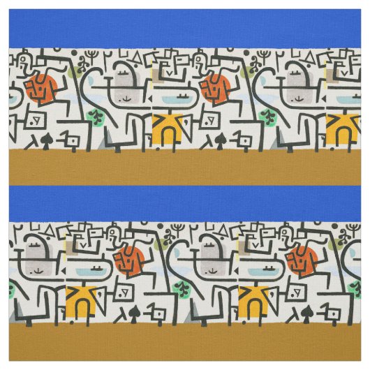 Paul Klee Rich Harbour Abstract expressionisme Stof (Swatch)