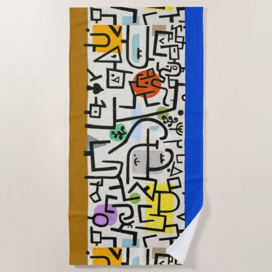 Paul Klee Rich Harbour Abstract expressionisme Strandlaken (Voorkant)