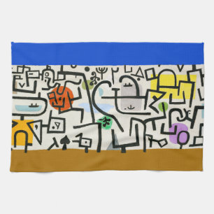 Paul Klee Rich Harbour Abstract expressionisme Theedoek