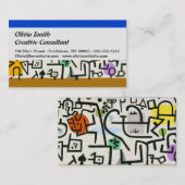 Paul Klee Rich Harbour Abstract expressionisme Visitekaartje (Voorkant / Achterkant)