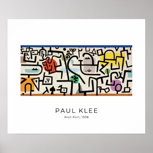 Paul Klee, Rich Port Abstract Modern Fine Art Poster (Voorkant)