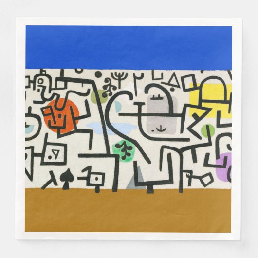 Paul Klee Rich Port Harbor Abstract reizen Servet (Voorkant)