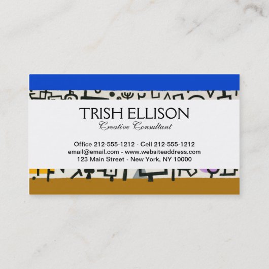 Paul Klee Rich Port Harbor Abstract reizen Visitekaartje (Achterkant)