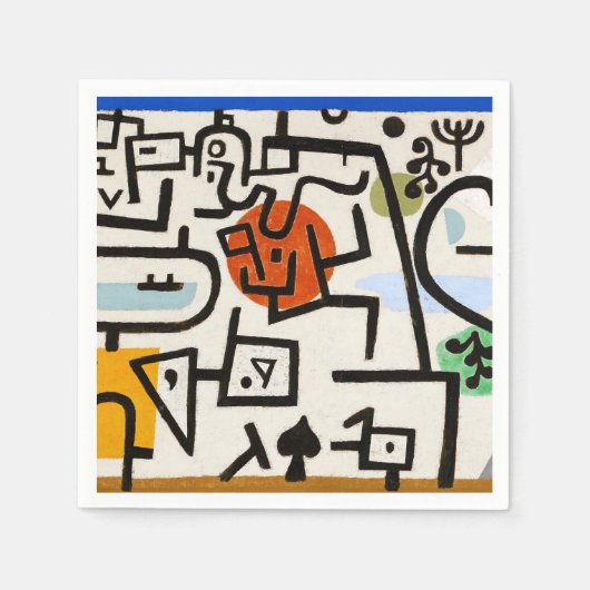 Paul Klee "Rich Port" Modern Abstract Servet (Voorkant)