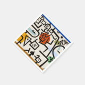 Paul Klee "Rich Port" Modern Abstract Servet (Hoek)