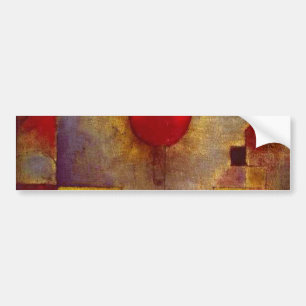 Paul Klee Rode Ballon Abstract Kleurrijke Kunst  Bumpersticker