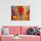 Paul Klee Rode ballon abstract kleurrijke kunst Canvas Afdruk (Insitu (Woonkamer))