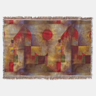 Paul Klee Rode Ballon Abstract Kleurrijke Kunst  Deken