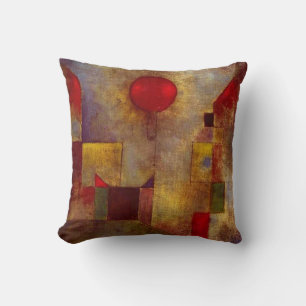Paul Klee Rode Ballon Abstract Kleurrijke Kunst  Kussen