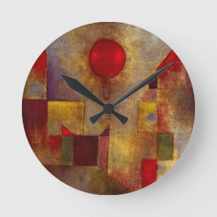 Paul Klee Rode Ballon Abstract Kleurrijke Kunst  Ronde Klok