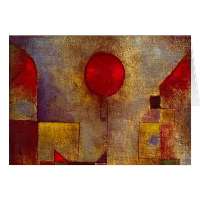 Paul Klee Rode Ballon Abstracte Kleurrijke Kunst (Voorkant Horizontaal)