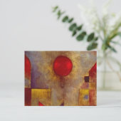 Paul Klee Rode Ballon Abstracte Kleurrijke Kunst Briefkaart (Staand voorkant)