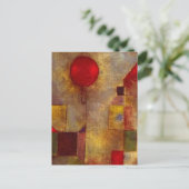 Paul Klee Rode Ballon Abstracte Kleurrijke Kunst Briefkaart (Staand voorkant)