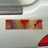 Paul Klee Rode Ballon Abstracte Kleurrijke Kunst Bumpersticker (Op auto)