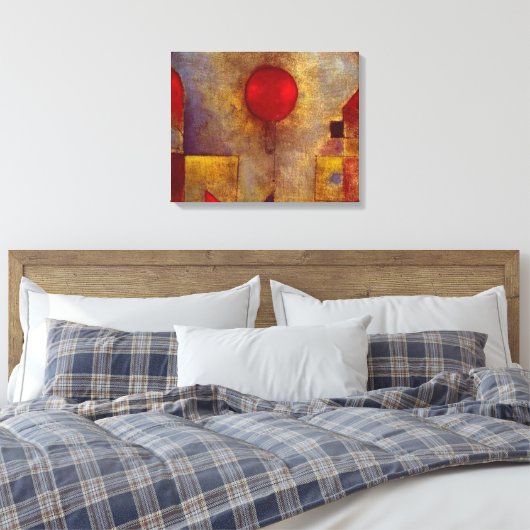 Paul Klee Rode Ballon Abstracte Kleurrijke Kunst Canvas Afdruk (Insitu (Slaapkamer))