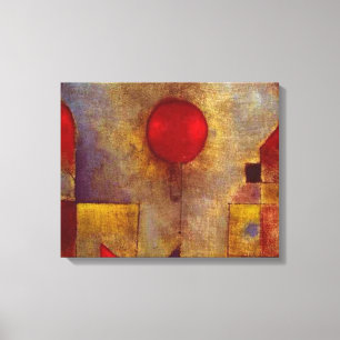 Paul Klee Rode Ballon Abstracte Kleurrijke Kunst Canvas Afdruk