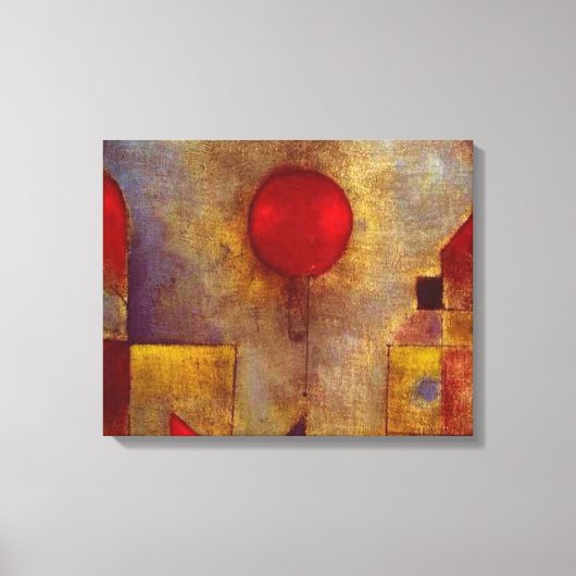 Paul Klee Rode Ballon Abstracte Kleurrijke Kunst Canvas Afdruk (Voorkant)