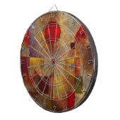 Paul Klee Rode Ballon Abstracte Kleurrijke Kunst Dartbord (Voorkant Rechts)