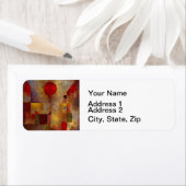 Paul Klee Rode Ballon Abstracte Kleurrijke Kunst Etiket (Insitu)