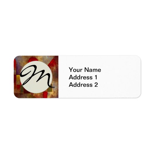 Paul Klee Rode Ballon Abstracte Kleurrijke Kunst Etiket (Voorkant)