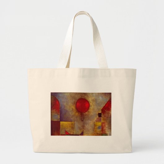 Paul Klee Rode Ballon Abstracte Kleurrijke Kunst Grote Tote Bag (Voorkant)
