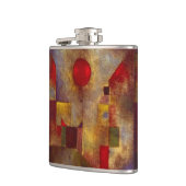 Paul Klee Rode Ballon Abstracte Kleurrijke Kunst Heupfles (Links)