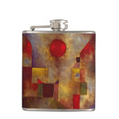 Paul Klee Rode Ballon Abstracte Kleurrijke Kunst Heupfles (Voorkant)