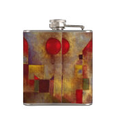 Paul Klee Rode Ballon Abstracte Kleurrijke Kunst Heupfles (Achterkant)