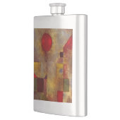 Paul Klee Rode Ballon Abstracte Kleurrijke Kunst Heupfles (Links)