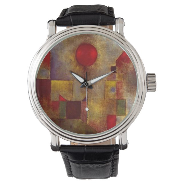 Paul Klee Rode Ballon Abstracte Kleurrijke Kunst Horloge (Voorkant)