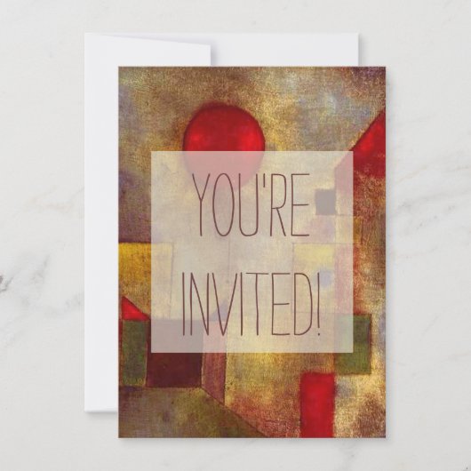 Paul Klee Rode Ballon Abstracte Kleurrijke Kunst Kaart (Voorkant)