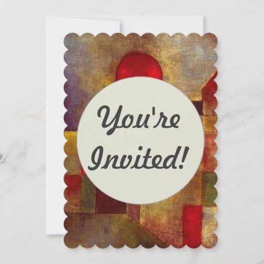 Paul Klee Rode Ballon Abstracte Kleurrijke Kunst Kaart (Voorkant)