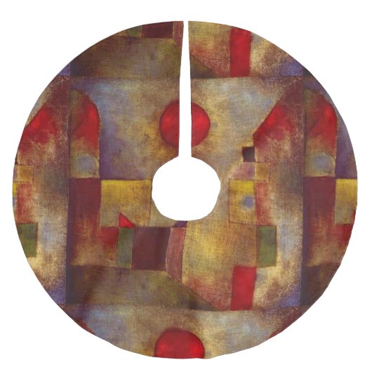 Paul Klee Rode Ballon Abstracte Kleurrijke Kunst Kerstboom Rok (Voorkant)
