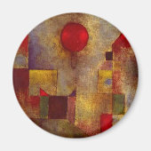 Paul Klee Rode Ballon Abstracte Kleurrijke Kunst Magneet (Voorkant)