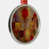 Paul Klee Rode Ballon Abstracte Kleurrijke Kunst Metalen Ornament (Rechts)