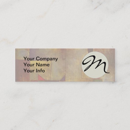 Paul Klee Rode Ballon Abstracte Kleurrijke Kunst Mini Visitekaartje (Voorkant)