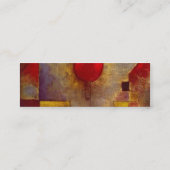 Paul Klee Rode Ballon Abstracte Kleurrijke Kunst Mini Visitekaartje (Achterkant)