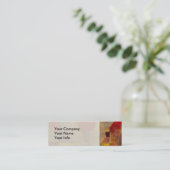 Paul Klee Rode Ballon Abstracte Kleurrijke Kunst Mini Visitekaartje (Staand voorkant)