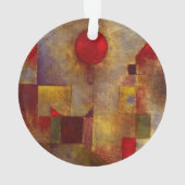 Paul Klee Rode Ballon Abstracte Kleurrijke Kunst Ornament (achterkant)