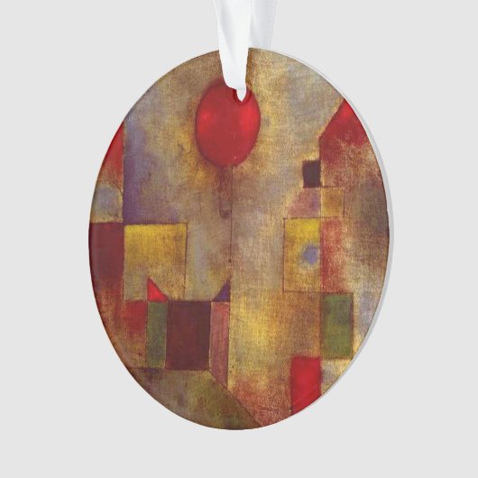 Paul Klee Rode Ballon Abstracte Kleurrijke Kunst Ornament (voorkant)