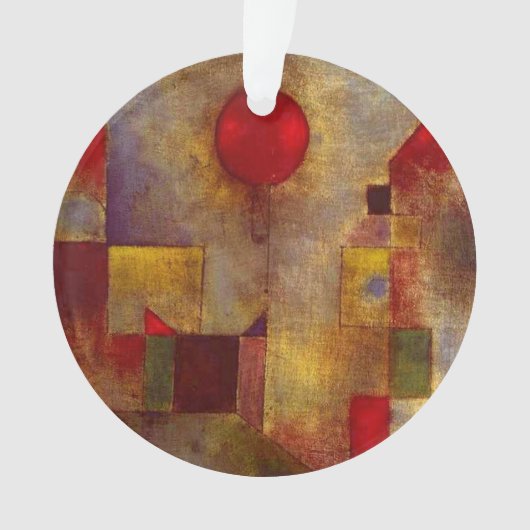 Paul Klee Rode Ballon Abstracte Kleurrijke Kunst Ornament (voorkant)