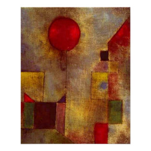 Paul Klee Rode Ballon Abstracte Kleurrijke Kunst Perfect Poster