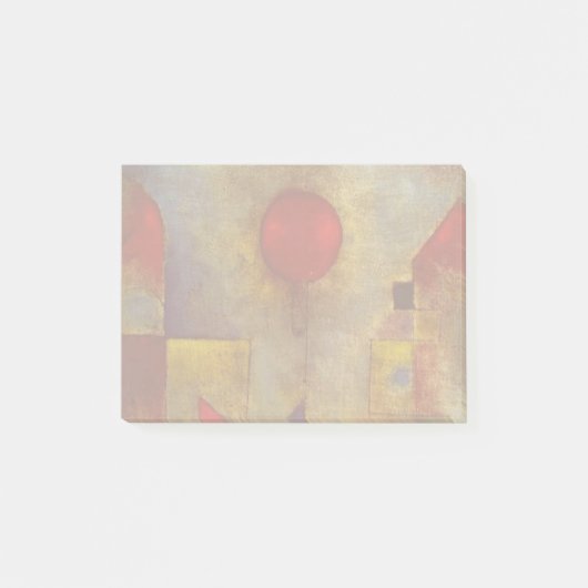 Paul Klee Rode Ballon Abstracte Kleurrijke Kunst Post-it® Notes (Voorkant)