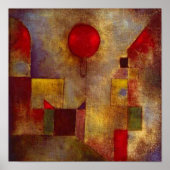 Paul Klee Rode Ballon Abstracte Kleurrijke Kunst Poster (Voorkant)